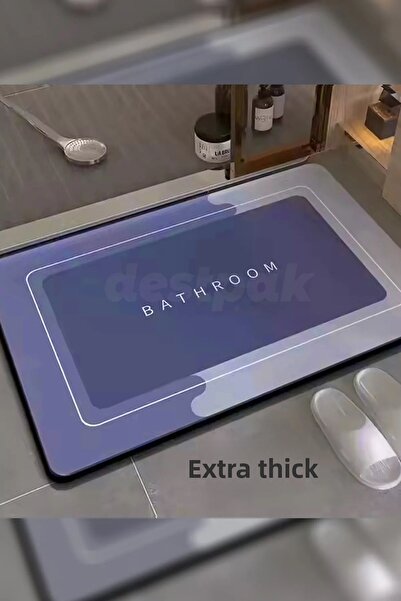 Destpak 40X60 (Extra Thick) Non-Slip Bath Mat - Ultra Water Absorbent - High ...