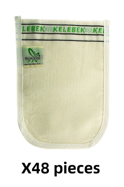 Kelebek Kese كيس حمام أبيض سميك للغاية 48 قطعة