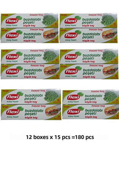Flexi كيس ثلاجة حجم كبير 12 علبة 15 قطعة