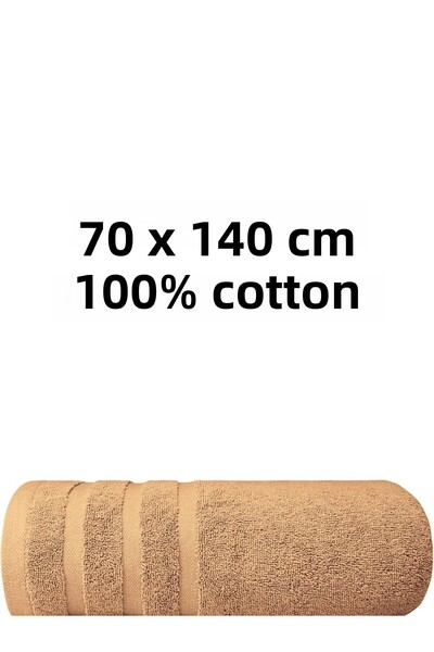 KAYABEY HOME Prosop de baie maro pentru duș 100% bumbac cu model în dungi 70 ...