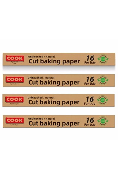 COOK Natural Baking Paper Cut 37cmx16 Sheets * 4 Pieces