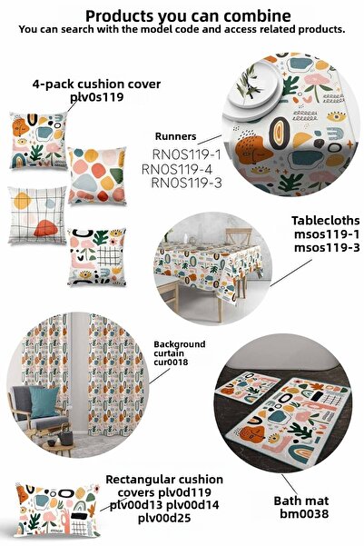 Pilloveland Αντιολισθητική βάση που πλένεται 2 πατάκια μπάνιου - Αφηρημένο σχέδιο 60*100 cm - 50*60 cm