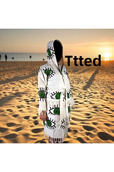 DDM Handmade Buldan Woven 100% Cotton Evil Eye Beaded Peshtemal Bathrobe – the Meeting of Naturalness and Elegance!
