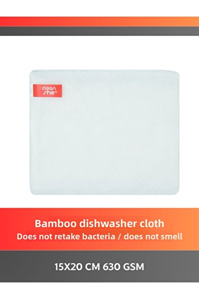 Cleanshe 15X20Cm Premium Bamboo Dishcloth - Washing, Bacteria Free and Ultra ...