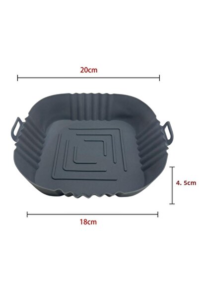 The PLOMBIR طبق طبخ Airfryer Xxl Xl من السيليكون باللون الرمادي