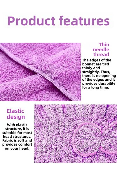 Betora Hair Drying Cap 1Pcs Head Drying Towel Hair Coloring Oil Application Cosmetic Shower Cap Bath