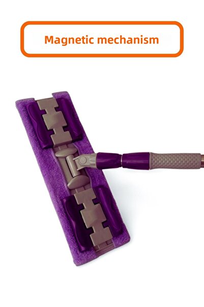 MOLTO Purple Telescopic Magic Cloth Mop - With All Kinds of Spare Cloth