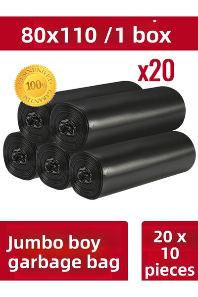 naft One Parcel 20 Rolls Jumbo Size 80X110 Thick Garbage Bags