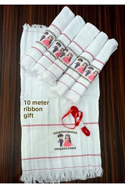 yörük tuhafiye منشفة الزفاف، منشفة السيارة، منشفة القافلة، 12 عبوة مع شريط هدية، أميرة