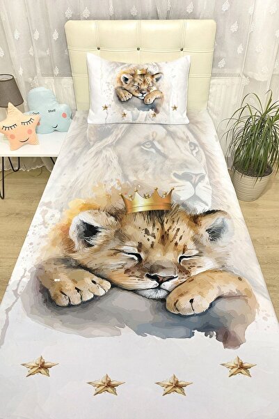 EVPANYA Baby Sleeping Red Lion Bedspread and Pillowcase