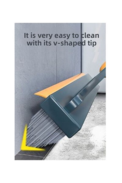 Oliva Nero 2 In 1 V Shaped Brush And Squeegee Mop Mop Bathroom Kitchen Wall C...