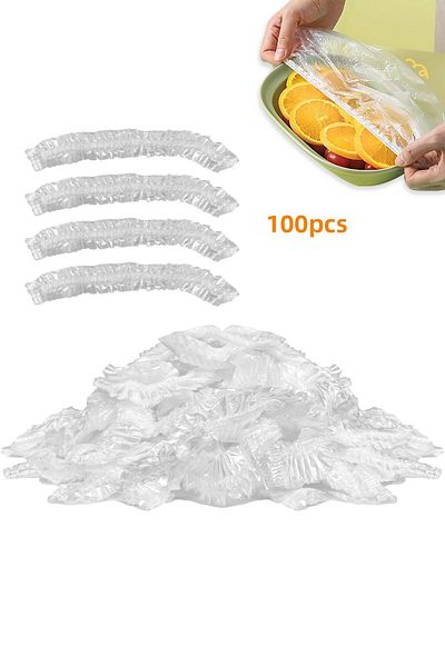 NOYİSKA 100Pcs Reusable Food Storage Adjustable Food Cap for Bowl Plate Pots