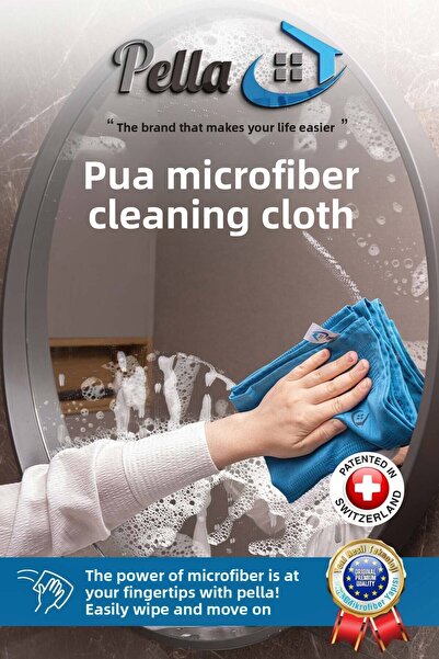 pella 6-Piece Microfiber Cleaning Cloth, Glass, Car Wiping Cloth, Kitchen, Fiber Cleaning Cloth, 60x40 Cm