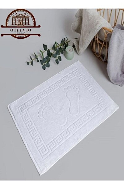 OTELVIO Covoraș Alb pentru Picior 100% Bumbac 50x70 Cm, Gramaj Înalt