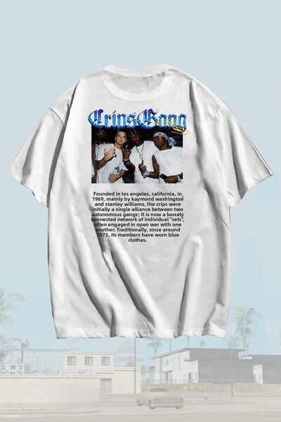 Grove Fashion Reversible Eminem Crips Gang Unisex Oversize T-shirt