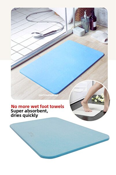 DİATOMPASPAS Covoraș de baie cu absorbție magică a apei de culoare gri