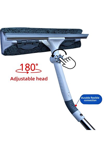 Profit Home ملحق تنظيف الزجاج من الألياف الدقيقة، ممسحة زجاج تلسكوبية قابلة ل...