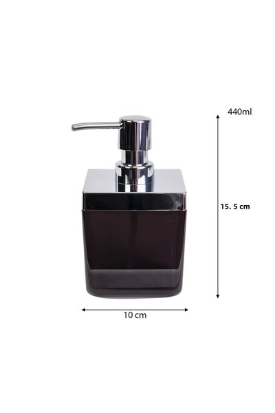Prima Nova Toskana Liquid Soap Dispenser Transparent Black