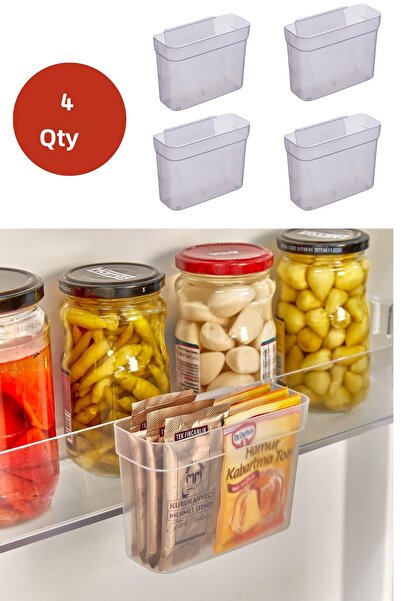 Eynel مجموعة صناديق صغيرة مكونة من 4 قطع - ثلاجة قابلة للتعليق، منظم أرفف، حاوية معلقة متعددة الأغراض