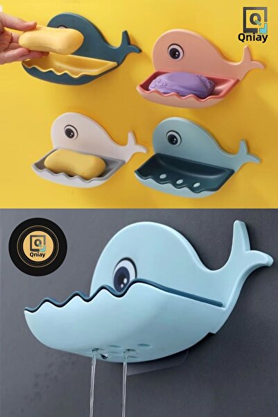 QNİAY Cutie pentru săpun în formă de balenă Recipient de depozitare pentru bu...