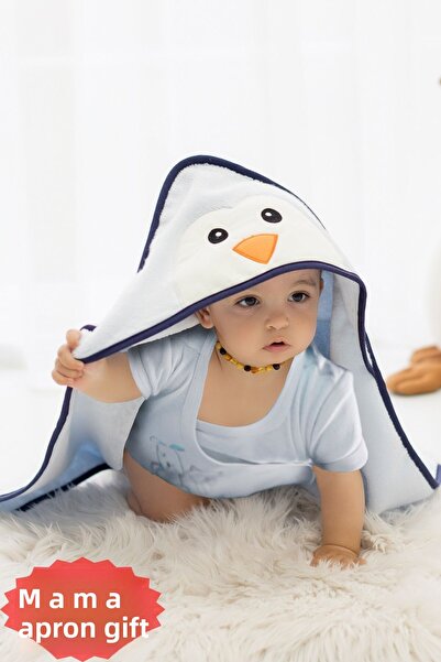 TEKSMODA 100% Cotton Baby Swaddle Towel - Penguin