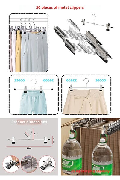 Manken İstanbul 20 bucăți inoxidabil 40 cm cu zăvor mobil cuier pentru fustă ...