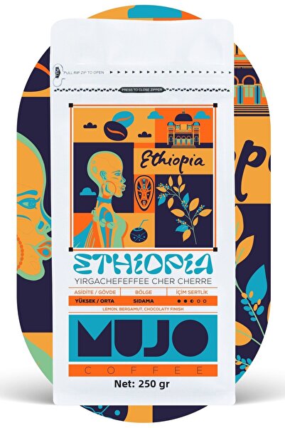 Mujo Coffee Yirgacheffe قهوة الكرز الأساسية إيتيوبيا - 250 جرام