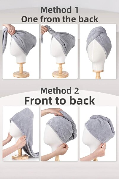 Telvesse Microfiber Hair Towel Set - Beach/Garden Usage, Face Crying - Cream-Pink