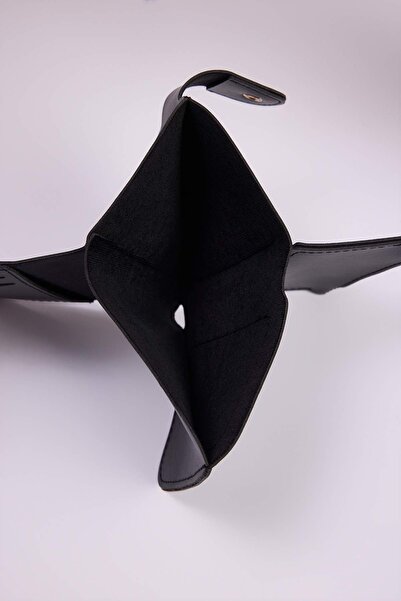 TRENDYOL SHOES Black Snap Closure Casual Women's Wallet Takaw26Cu00000