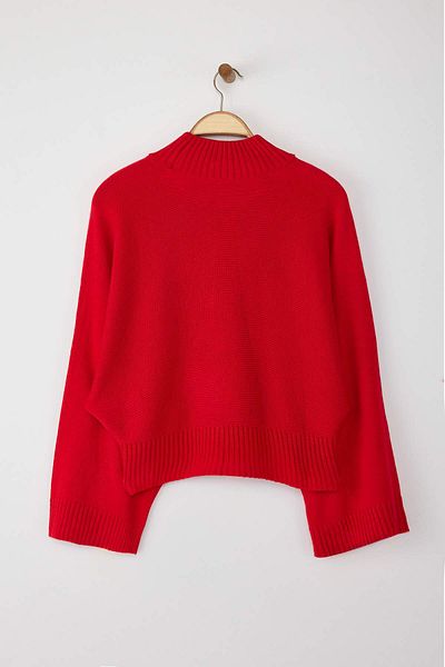 Trendyol Collection Pulover roșu cu mâneci spaniole cu croială largă TWOAW23KZ01838