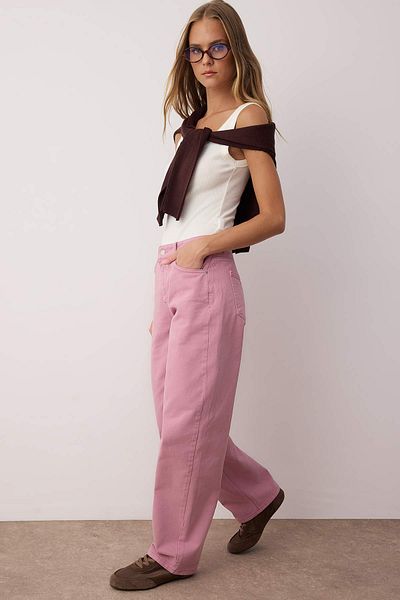 Trendyol Collection Dusty Rose Χαμηλόμεσο Τζιν Skater TWOAW26JE00016