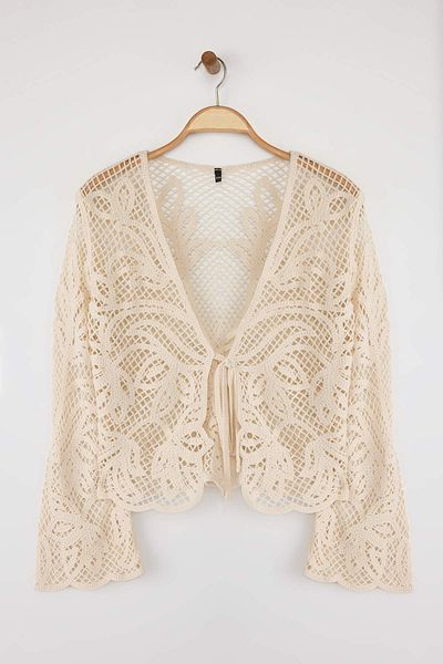 Trendyol Collection Stone Crochet Detailed Knitwear Cardigan Twoss25Hi00016
