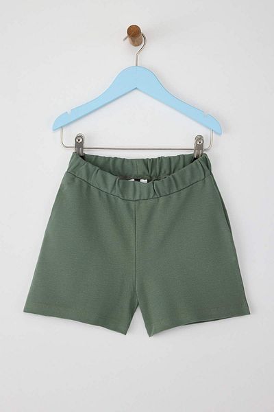 TRENDYOLKIDS Pantaloni scurți și bermude tricotate uni pentru băiat kaki TKDSS25SR00031