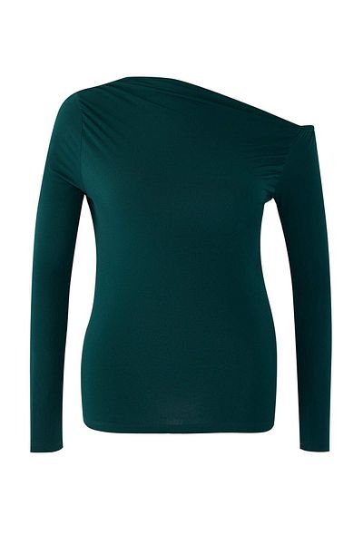 Trendyol Curve Σμαραγδένια Πράσινη Πλεκτή Μπλούζα Sandy Plus Size