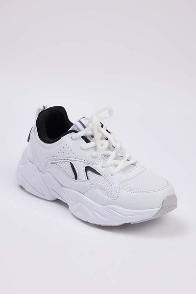 TRENDYOL SHOES White Contrast Comfortable Sole Chunky Women's Sports Shoes Takaw26Sn00023