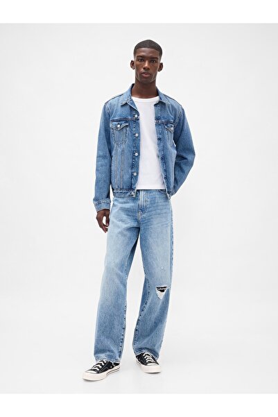 GAP Erkek Mavi Baggy Jean Pantolon