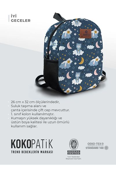 Kokopatik Rucsac de mărime medie Goodnight pentru copii