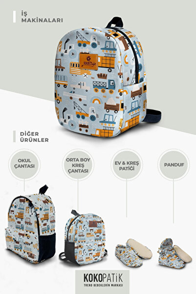 Kokopatik Iş Makineleri Çocuk Küçük Boy Sırt Çanta
