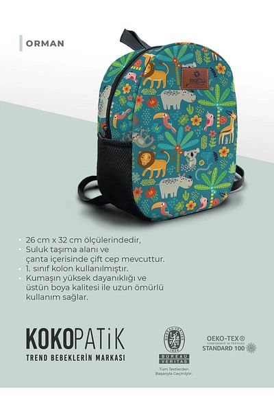 Kokopatik Orman Medium Size Backpack for Children