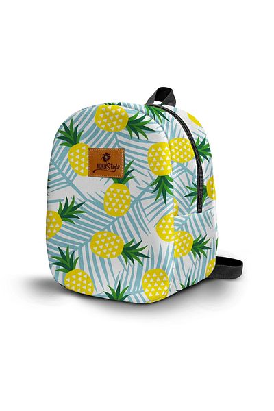 Kokopatik Rucsac pentru copii galben cu model ananas - Dimensiune mica