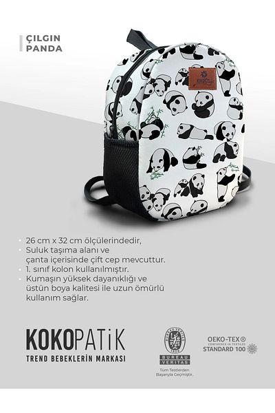 Kokopatik Rucsac pentru copii de mărime medie - Design Crazy Panda