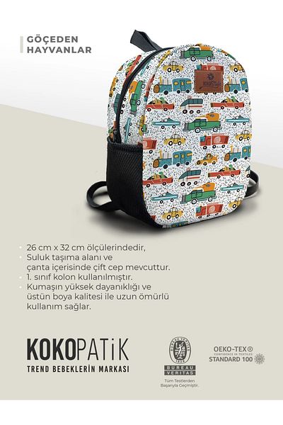 Kokopatik Rucsac de dimensiuni medii pentru animale de imigrație pentru copii