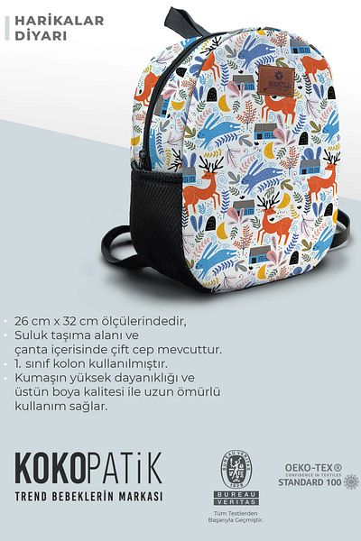 Kokopatik Rucsac pentru copii de mărime medie Wonderland