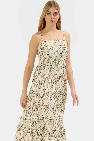 PayBuy Floral Midi Dress Cotton Woven Skater Fit Casual Style Long-Lasting Perfect Fit Premium Quality