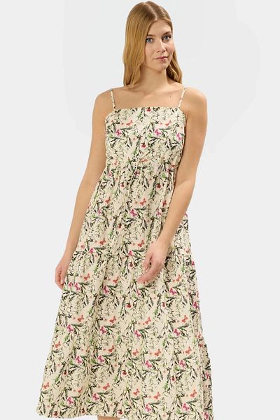 PayBuy Floral Midi Dress Cotton Woven Skater Fit Casual Style Long-Lasting Perfect Fit Premium Quality