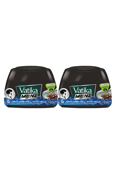 Vatika Menz Anti-hair Fall With Hold Styling Hair Cream 2 X 140 ml Strong Hold, Nourishes & Reduces Hair