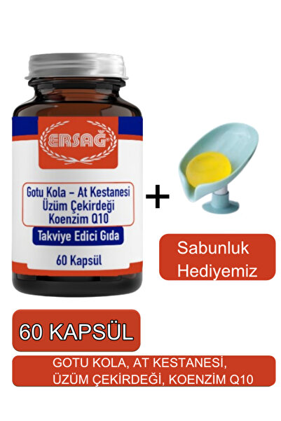 Ersağ Gotu Kola, At Kestanesi Üzüm Çekirdeği Koenzim Q1 -yeni Ambalaj - Sabun...