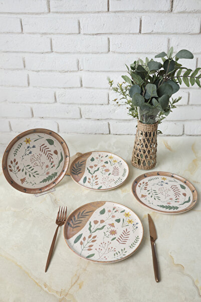 Keramika Farfurie Nordic pentru Tort, 22 cm, 4 bucăți 22876-77