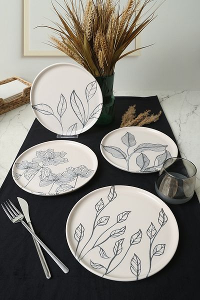 Keramika Nordicl Pasta Plate 22 Cm, 4 Pieces 22881-82-83-85