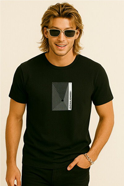 Jack & Jones Tricou pentru bărbați Jcoversion 12286117 Negru